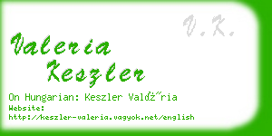 valeria keszler business card